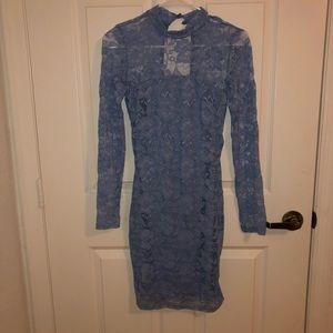 Blue lace dress